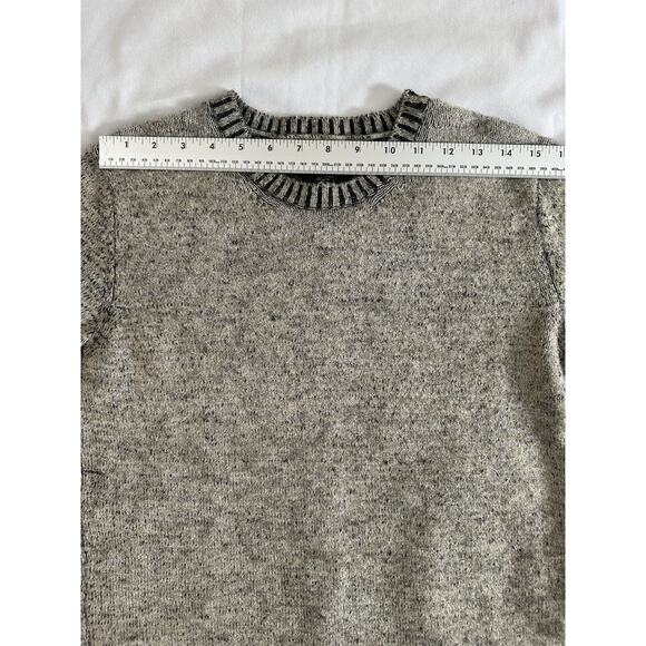 Zara Knit Oatmeal Crew Neck Sweater Dress Tunic Sz Small - Picture 7 of 12